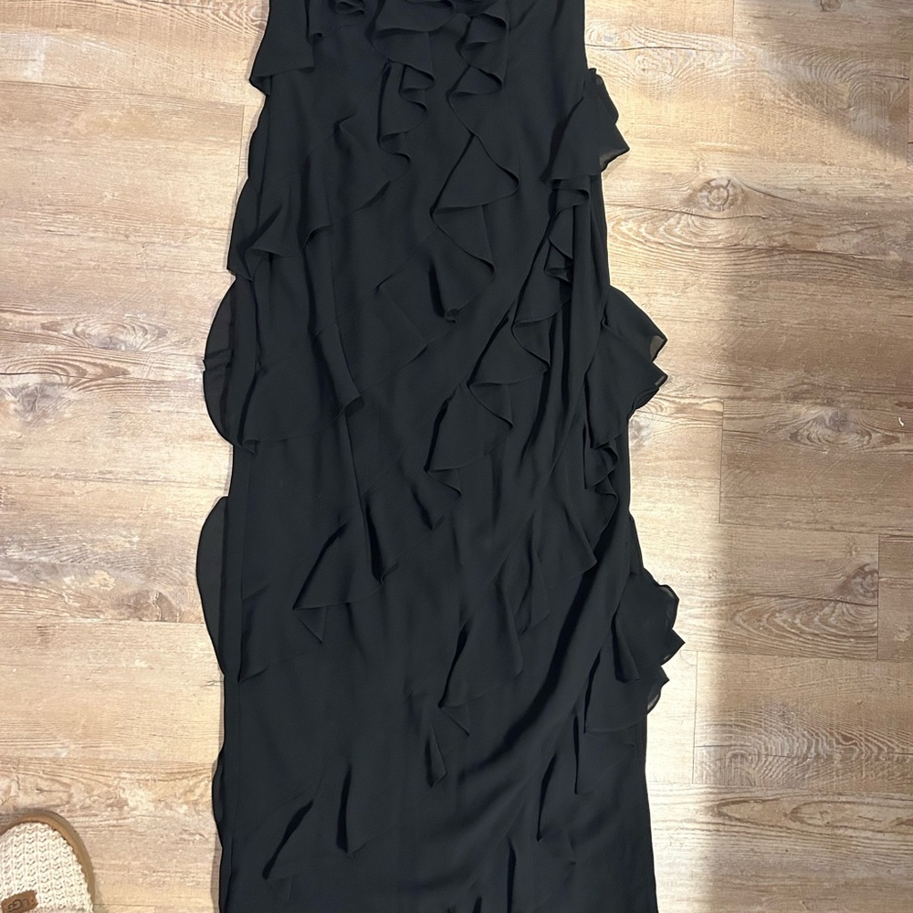 Elegant Black Ruffle Dress